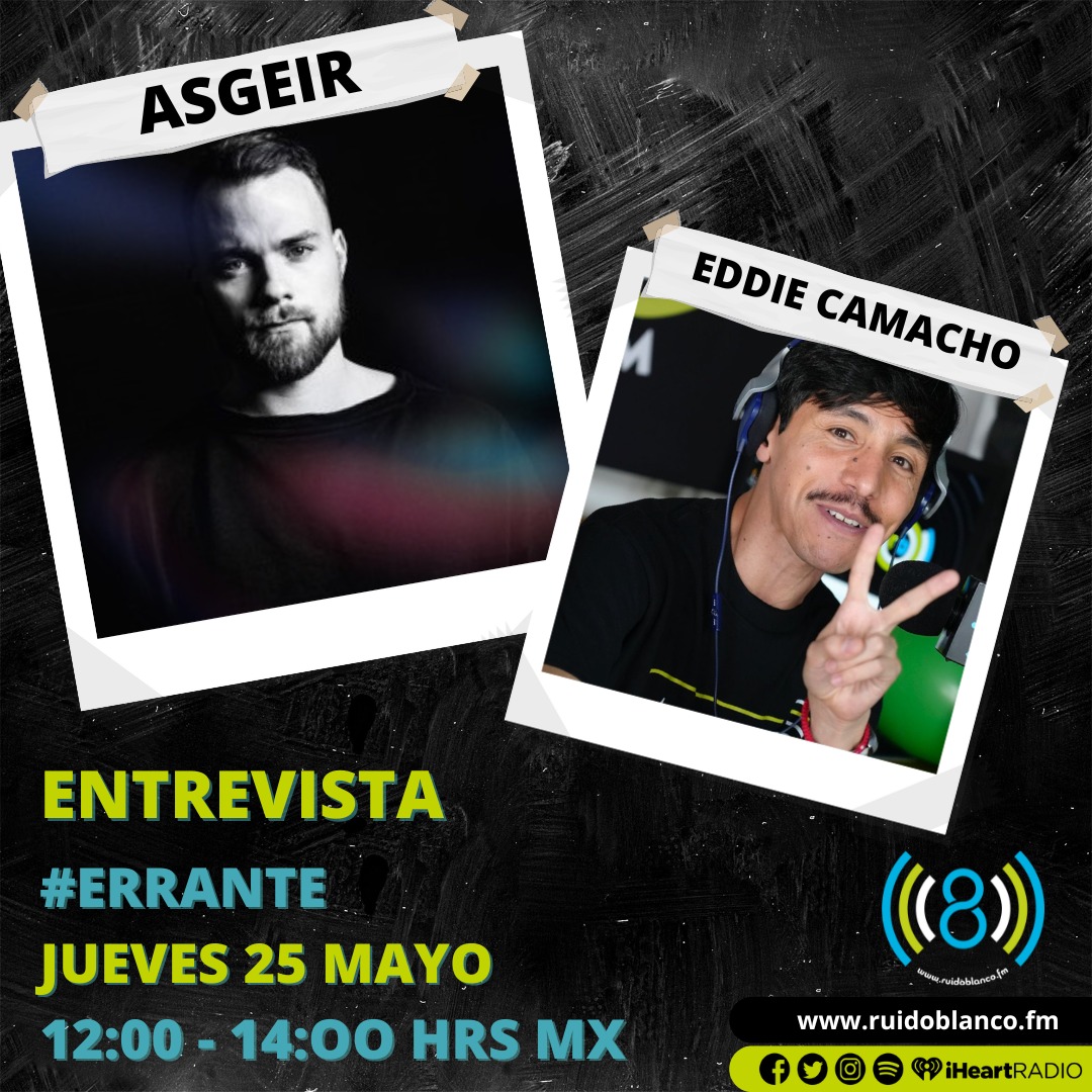 El jueves @AsgeirMusic estará #HaciendoRuido en #Errante 🔥😎

Acompaña a @elEduRoll a través de ruidoblanco.fm y la App de @iheartradiomx y disfruta de una plática imperdible. 🤘📻

#RuidoBlancofm #Ruido2023 #EfectoRuidoBlanco #Music