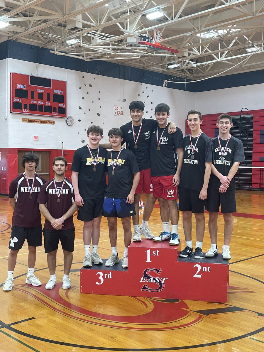 Congratulations to Ward Melville Badminton players Delaney Hart who won the singles title and Zoey Xiao who earned 3rd place in the Suffolk County Individual Championships!! Dylan Fagan and Richie Ragonese came in 3rd place for doubles in County Championships.