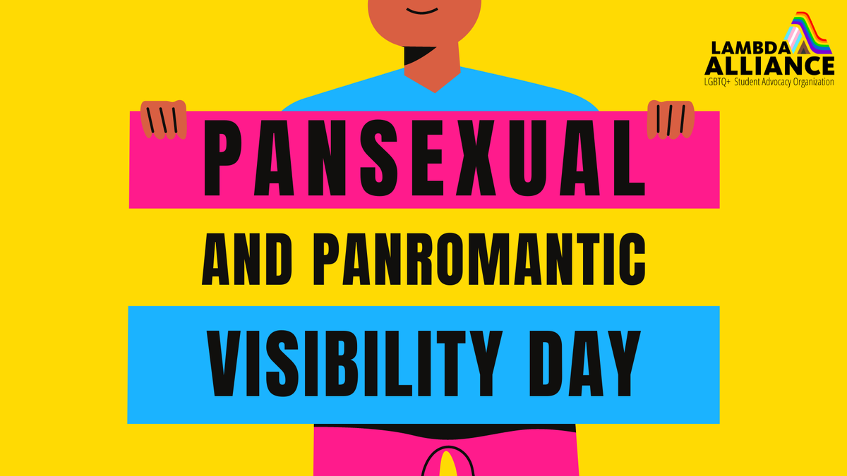 LambdaAtUCM's tweet photo. Happy #PansexualandPanromanticVisibilityDay 💖💛💙! Today we're recognizing our amazing tri-colored siblings and the incredible diversity within the #LGBTQ+ community. 🌈✨ #UCMLambdaAlliance https://t.co/vt14zuTeji