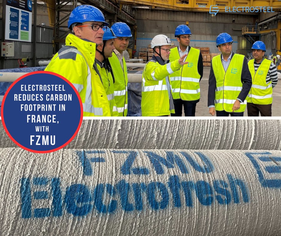 ElectrosteelG's tweet photo. The #ElectrosteelCastingsLtd top management successfully inspected our new range of #DuctileIronPipes, FZMU DN80-DN1000, used at the prestigious F²TDE industrial project. 
.
https://t.co/E9tVOTroe1
https://t.co/6yWCKeI1Lm
#ElectrosteelGroup
#25YearsofDIPipes https://t.co/dOUWmvnEON