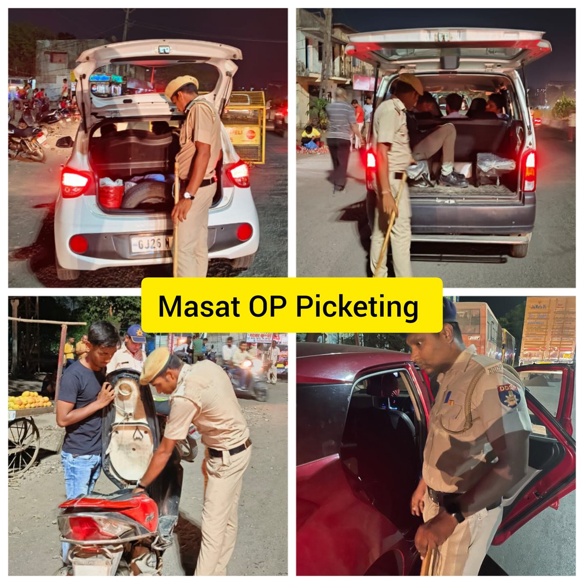 DNHPolice's tweet photo. #DNHPolice officers are conducting thorough vehicle inspections to identify and address any suspicious items or activities. Your safety is our top priority! Report any concerns promptly.
#StaySafe #PoliceChecks #CommunitySecurity
#JanRakshanaySadevTatpar https://t.co/HtuWjXu23Y