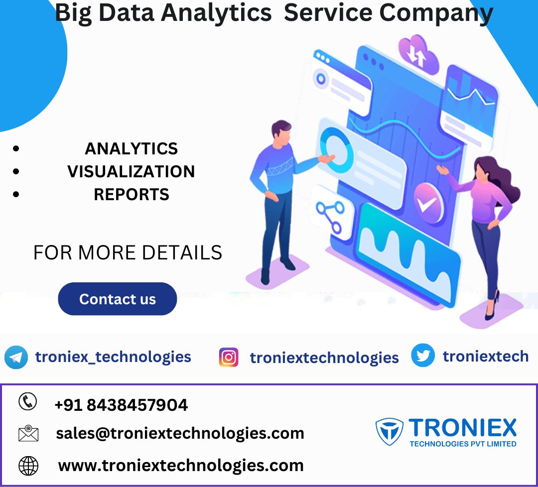Troniextech's tweet image. #bigdataanalytics #dataanalyticsservice #dataanalyticsconsulting #dataanalyticsconsultingservices #datascience #datascientist