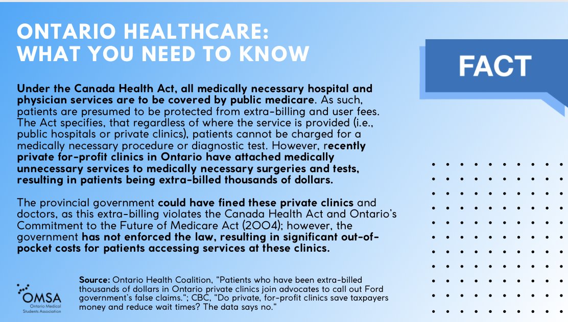 On May 9, @ONgov passed #Bill60, which aims to contract out surgical and diagnostic services from our public hospitals to private for-profit clinics. We at OMSA find this new piece of legislation deeply concerning. We've put together a list of myths and facts on the topic.