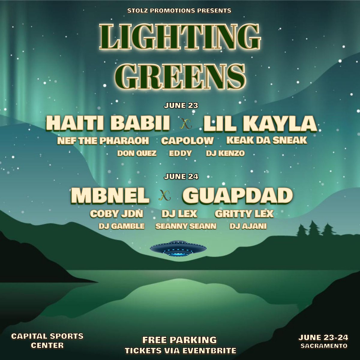 itsryanstolz's tweet photo. SACRAMENTO, CA • JUNE 23-24
☘️ LIGHTING GREENS ☘️ 
TICKETS ON SALE FRIDAY AT 10AM‼️ https://t.co/XIOlkEKrJu