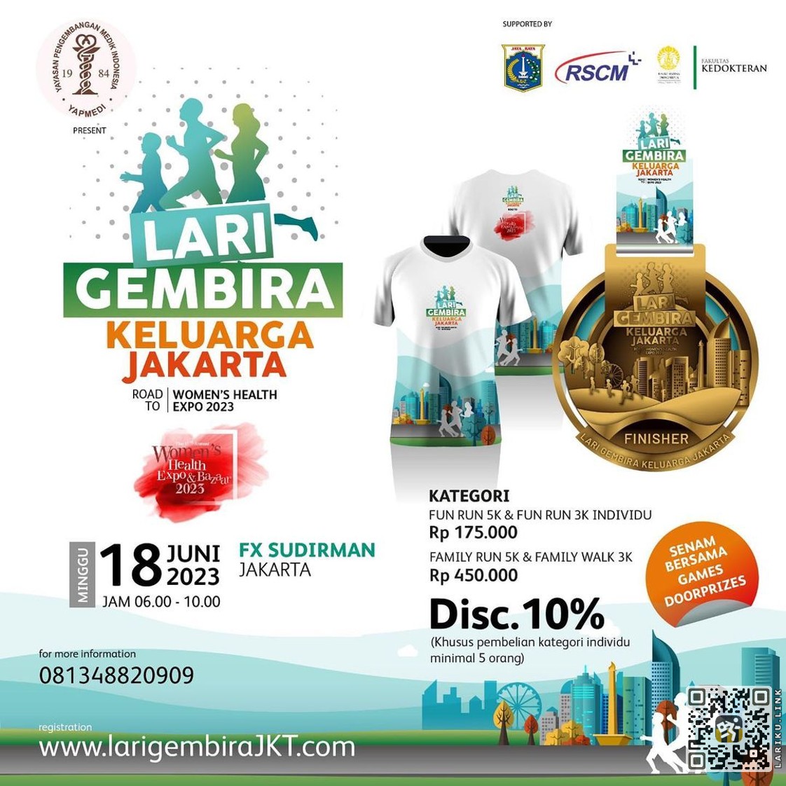 LarikuInfo's tweet photo. 🔽
🥳 Lari Gembira Keluarga Jakarta
⏰ 18 Juni 2023
📐 3K/5K • Fun Run
⛳️ FX - Jakpus
💙
🟩 https://t.co/ylbkWXA0A2 ⏪
🔺
🔺
••••
#LariGembiraKeluargaJakarta #Yapmedi #LRun #LariKuinfo #FunRun #infoLari #Jakarta #LariGembira #KeluargaJakarta https://t.co/7VCfsKr7Wg https://t.co/xlisT3KDc3