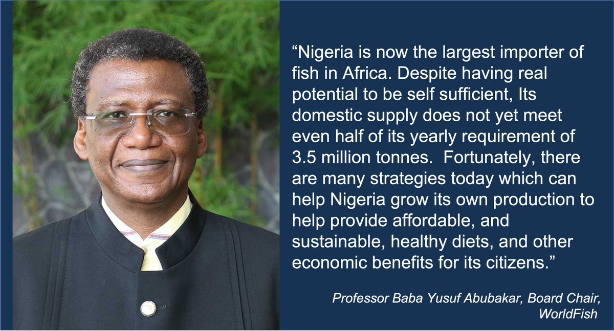 💡New policy brief points to the potential power of #aquaticfoods in growing three-fold to sustainably transform the future of Nigeria's #foodsystems.

Glad to partner with the @GovNigeria, @Glo_PAN, @FAOFish, and others in fisheries & aquaculture research strategies in Nigeria.