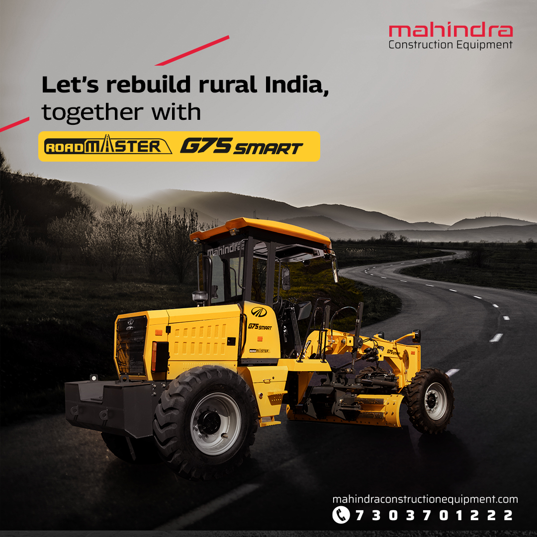 Mahindra_CE's tweet photo. Transforming Rural India by making roads that are just like the ones you find in the city. All thanks to the #ProfitKaPartner Mahindra RoadMaster G75 Smart.
#MahindraConstructionEquipment #RoadMaster #G75Smart https://t.co/6KIX0ae51u