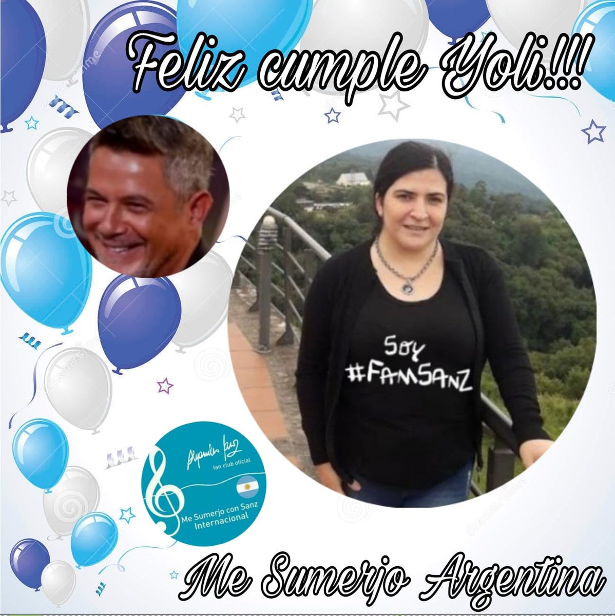Hoy seguimos de festejo porque una de nuestras sumergidas del norte cumple años!!! 🎂🎂🎉🎉🎉. No pudo saludarte en Córdoba pero hoy le vas a dejar ese beso en su buzón, verdad? <a href="/AlejandroSanz/">Alejandro Sanz</a> 😍😍💌💌💌💌 <a href="/loreybarro/">YoSanzsumergida</a> . Feliz cumple Yoly!🎂🎂❤️❤️❤️