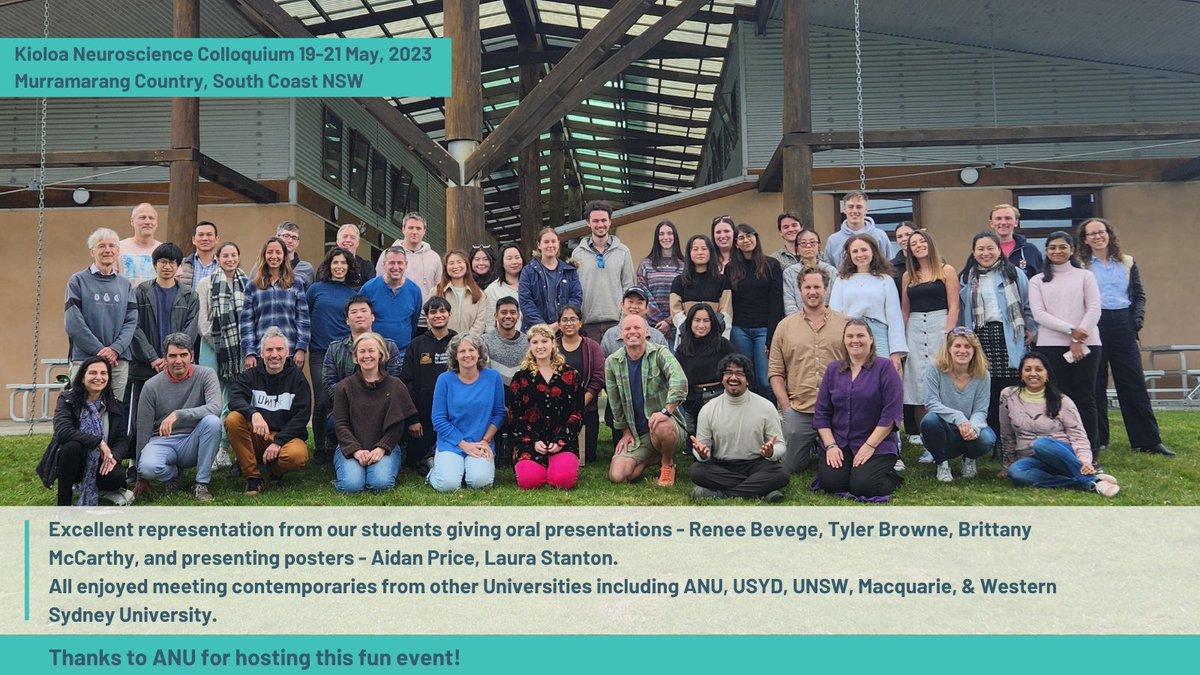 HMRI Brain Neuromodulation Research Program (@newybrains) on Twitter photo It was a successful weekend for our program members who recently attended the Kioloa #neuroscience Colloquium hosted on beautiful #Murramarang Country, South Coast NSW.
<a href="/ourANU/">ourANU</a> <a href="/Sydney_Uni/">University of Sydney</a> <a href="/UNSW/">UNSW</a> <a href="/Macquarie_Uni/">Macquarie University</a> <a href="/westernsydneyu/">Western Sydney University</a>
Thanks to <a href="/ourANU/">ourANU</a> for hosting this fun event! It was a successful weekend for our program members who recently attended the Kioloa #neuroscience Colloquium hosted on beautiful #Murramarang Country, South Coast NSW.
<a href="/ourANU/">ourANU</a> <a href="/Sydney_Uni/">University of Sydney</a> <a href="/UNSW/">UNSW</a> <a href="/Macquarie_Uni/">Macquarie University</a> <a href="/westernsydneyu/">Western Sydney University</a>
Thanks to <a href="/ourANU/">ourANU</a> for hosting this fun event!