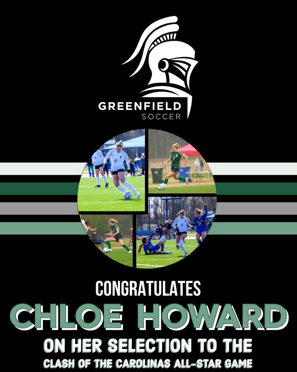 GSchoolSoccer's tweet photo. 𝐂𝐋𝐀𝐒𝐇 𝐎𝐅 𝐓𝐇𝐄 𝐂𝐀𝐑𝐎𝐋𝐈𝐍𝐀𝐒
Congratulations Chloe for being selected to represent the State of North Carolina at this year’s all-star game! We wish you all the best! 

📷: #mac_n_pix 

#greenfieldsoccer #clashofthecarolinas #ncsca #northcarolina #thecollege https://t.co/WuOtZqzUS5