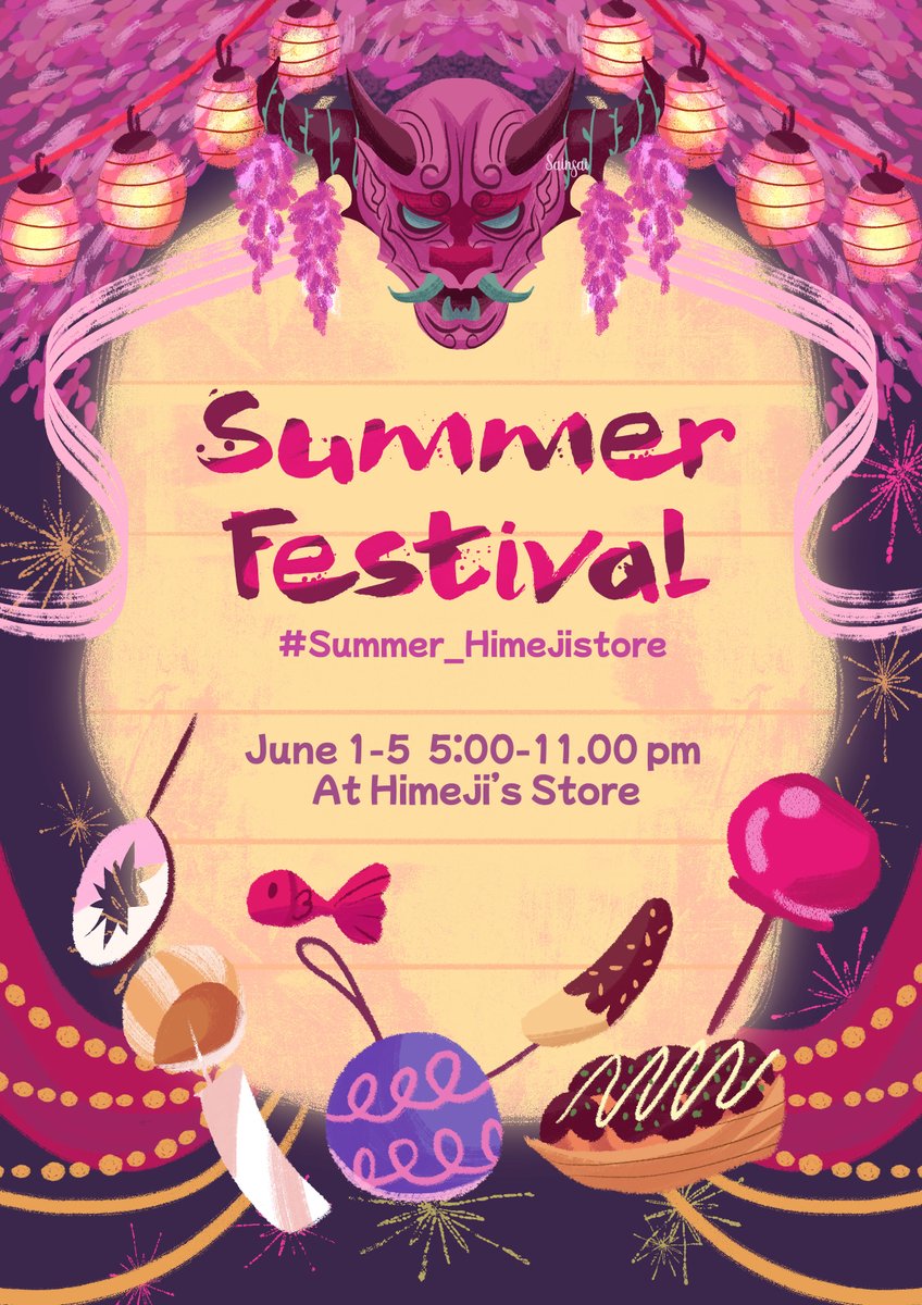 Shuilian_MPC's tweet image. 🍡: ปิ้งป่อง สวัสดีค่ะทุกคน ฮิเมจิมีโปรโมชั่นจากทางร้านดีๆมาฝากน้า ที่ร้านฮิเมจิจะมีการจัดงานเทศกาลฤดูร้อนวันที่ 1-5 มิถุนายน เวลา 5 โมง-5 ทุ่มน้า ใครที่มาเป็นคู่รับส่วนลดไปเลย 50% แถมมีโซนใส่ชุดยูคาตะและมงกุฎดอกไม้ด้วย ใครที่สนใจก็เชิญเลยนะคะ ฮิเมจิจะรอน้า🌸

#Summer_Himejistore