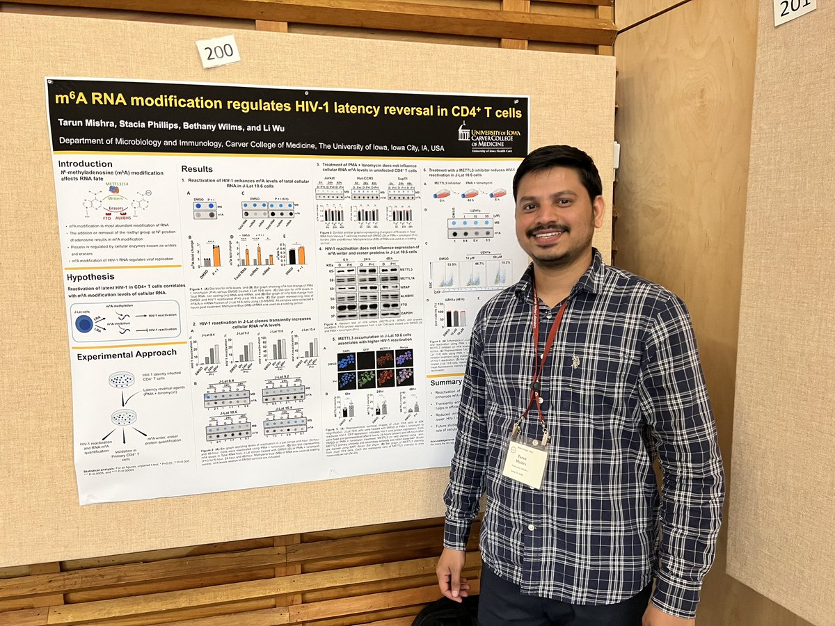 mtarun_IISER's tweet photo. First poster presentation at #cshlretro 2023.
Thanks CSHL for providing the platform to present our work @LiWu_UIowa . https://t.co/lQHtGqkHrB