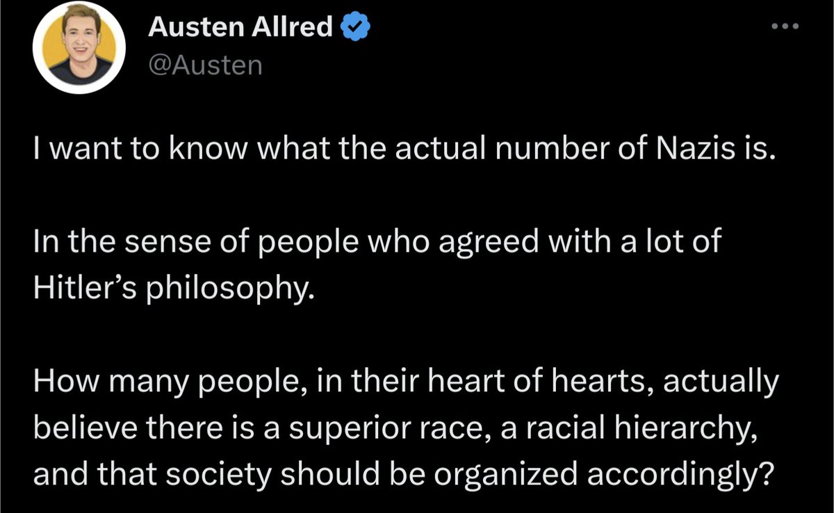 Can someone explain to me why you would bother to ask this question?

It would be like me asking how many people in 2023 believe in the Jonestown philosophy.

The answer is close to 0 but what could I possibly get from asking?