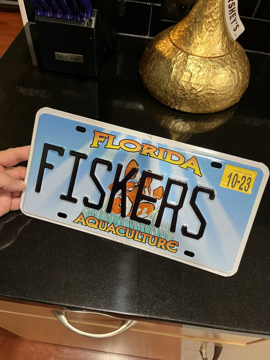 🧡🤍💙 New plate came in for my #FiskerOcean #Fisker $FSR #FSR 🚙