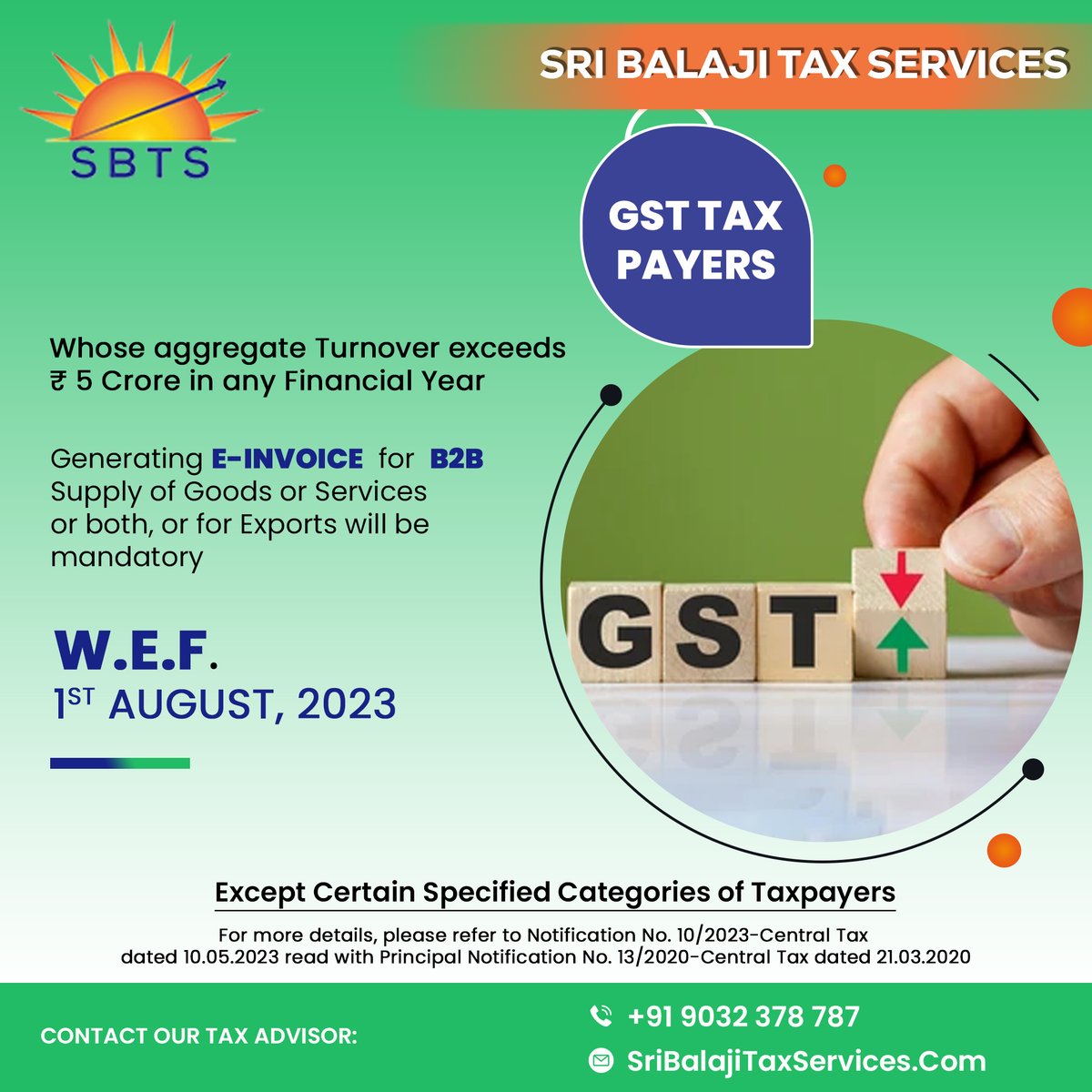 Important Announcement for GST Tax Payers!

#gstfiling #gstreturns #gstregistration #gstin #gstindia #gsttax #gstreturnfiling #gstconsultant #gstexpert #gstservices #gstcompliance #gstrates #gstupdate #gstdue #gstaccounting #gstpayments #gstlaw #gstreturnfile #gstreturnsfiling