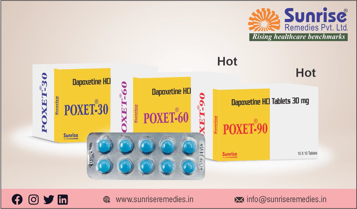 Poxet Generic #Dapoxetine Most Popular Products From Sunrise Remedies Pvt. Ltd.

Read More: t.ly/QSdDt

#Poxet #DapoxetineHCL #Prematureejaculation #PEtreatment #EDTreatment #PharmaceuticalCompany #Impotence #Manpower #CureED #CurePE #Medicineexporter #sunrise