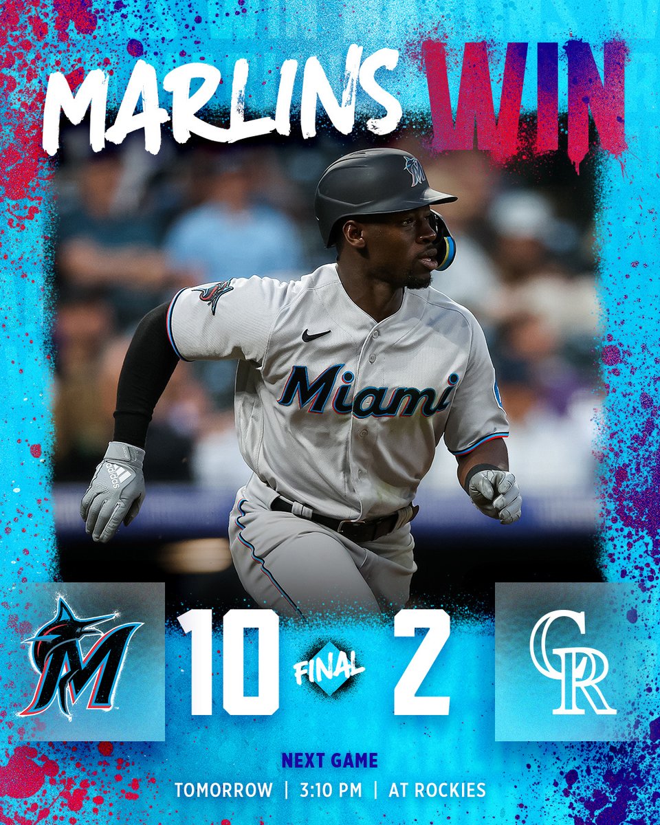 Marlins beat Rockies 10-2