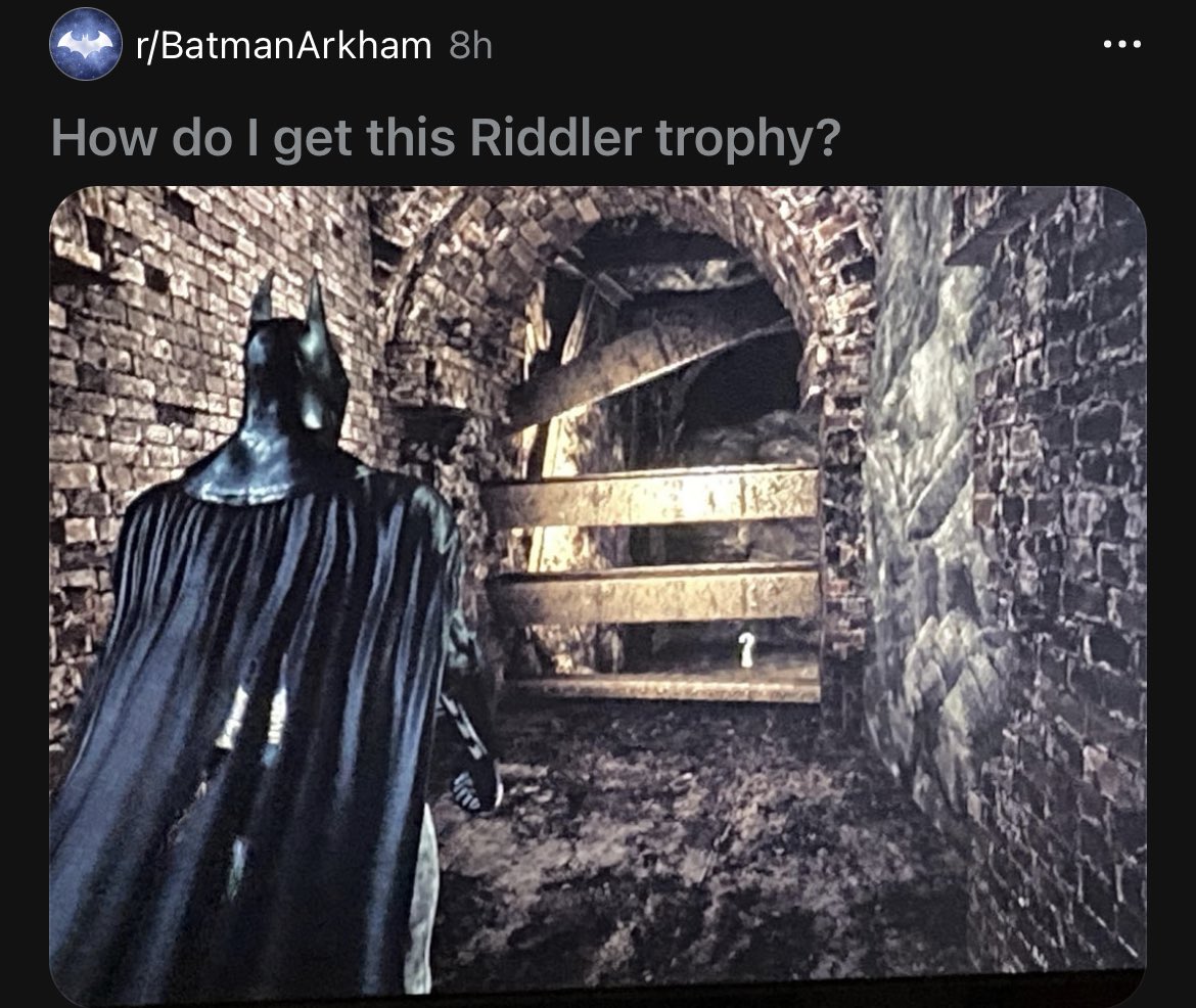 BATMAN ARKHAM GOT A NORMAL POST FOR THE FIRST TIME IN MONTHS