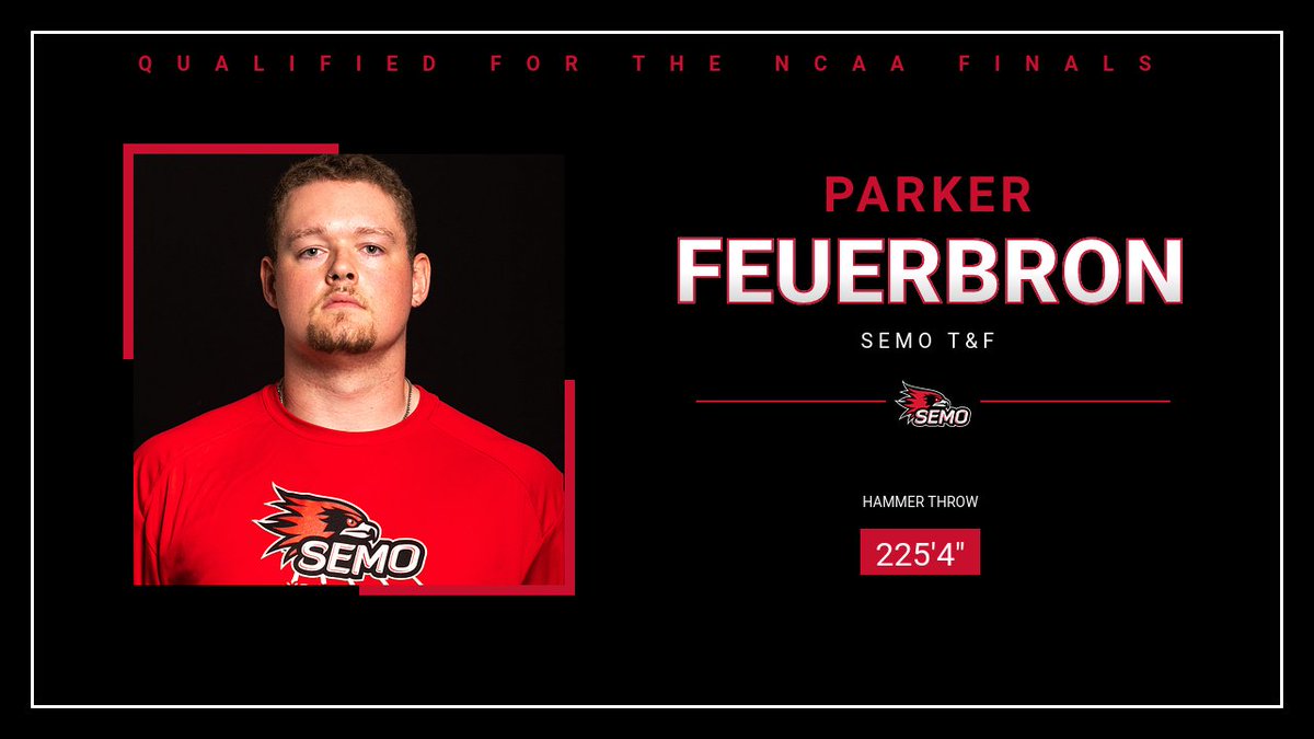 SEMOXCTF's tweet photo. Parker Feuerborn qualifies for the NCAA Finals in the Hammer Throw!!!!

#LetsSoar https://t.co/zGO6FmhcLP