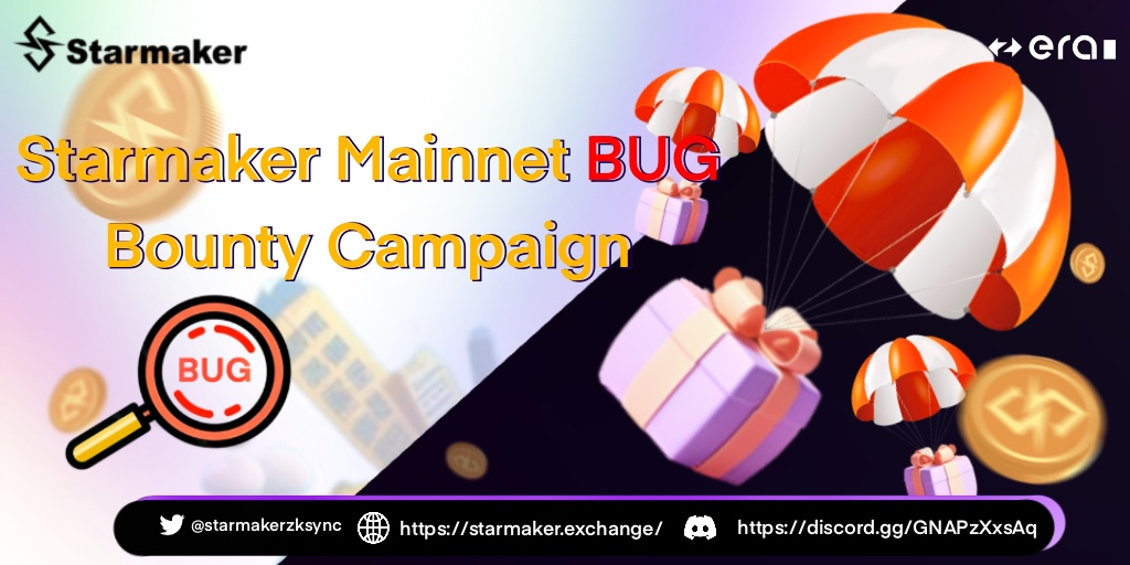 📢Starmaker mainnet bug bounty campaign now live！
🔥By participating in our campaign, you can help us ensure the security and stability of our platform, while earning a reward as high as $ 1000! for your efforts.👇👇
medium.com/@starmakerzksy…
#zkSync #Starmaker #Mainnet #Rewards