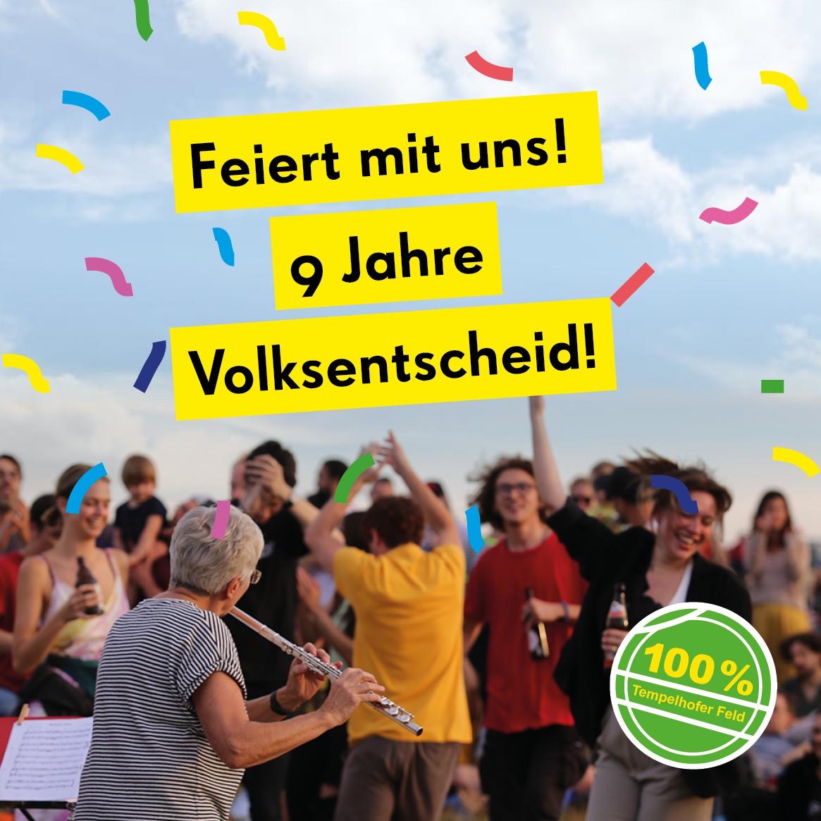 Noch 3 mal schlafen, dann feiern wir 9 Jahre Volksentscheid 🙌💚 Mit viel Musik und Kuchen ✨ Feiert mit uns im Luftschloss @ATZE_Theater