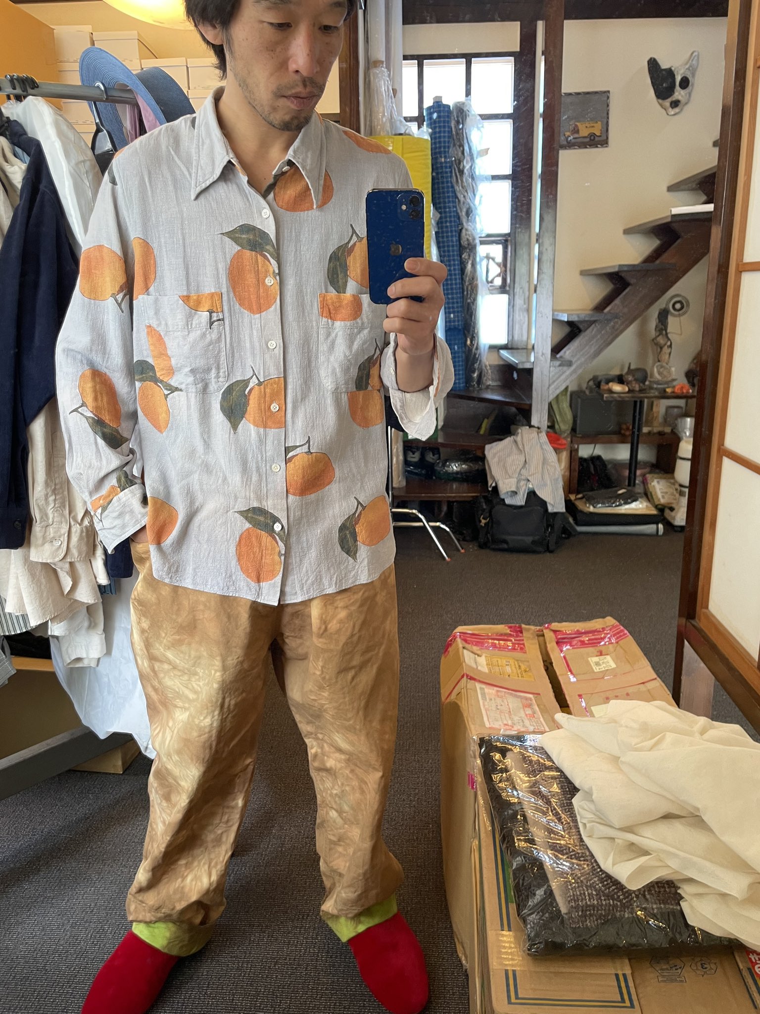 坂口恭平さんのレモンの絵がプリントされた半袖Tシャツ　Mサイズ　即購入OK 坂口恭平さんのレモンの絵がプリントされた半袖Tシャツ 即購入