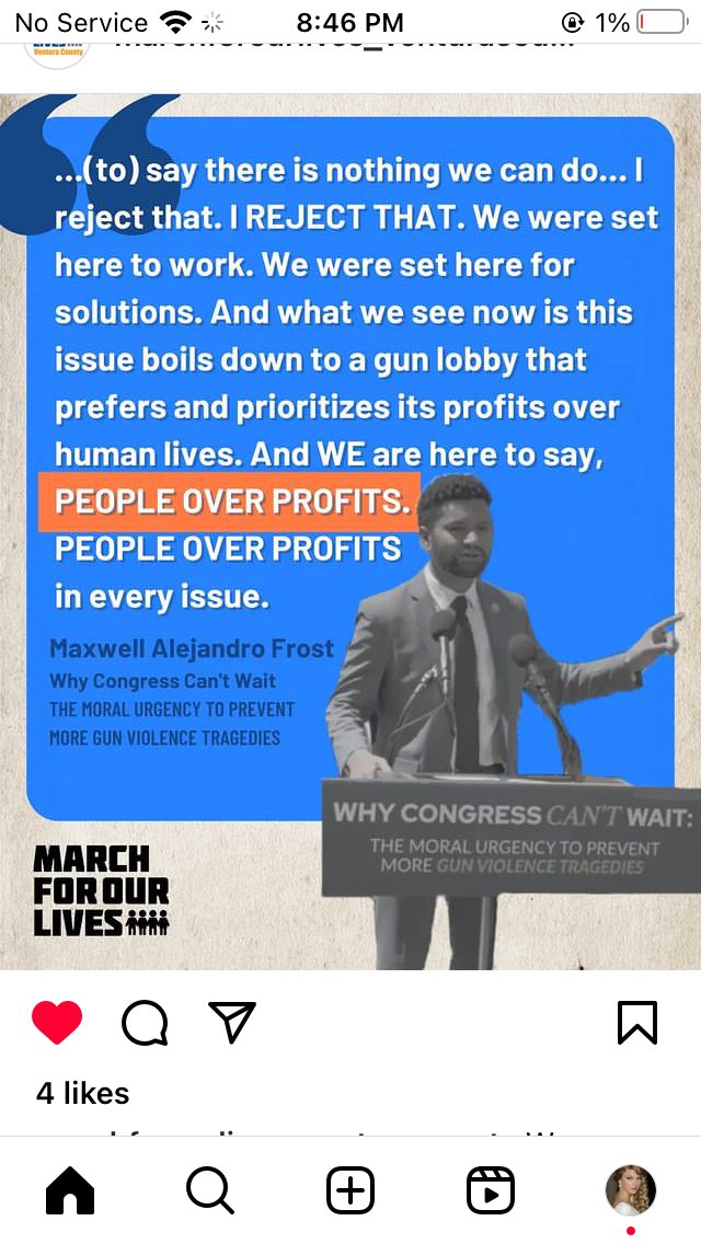 #PeopleOverProfits #GunViolence