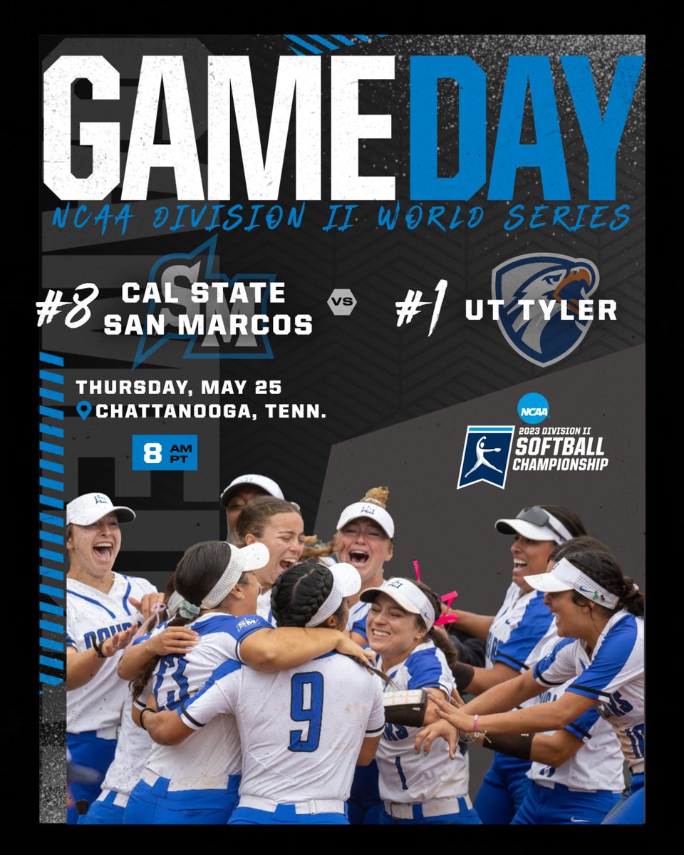 IT'S GAMEDAY IN CHATTANOOGA!! The eighth-seeded Cougars open the 2023 <a href="/NCAADII/">NCAA Division II</a> World Series against top-seeded UT Tyler at 8 a.m. (PST). 

#BleedBlue
