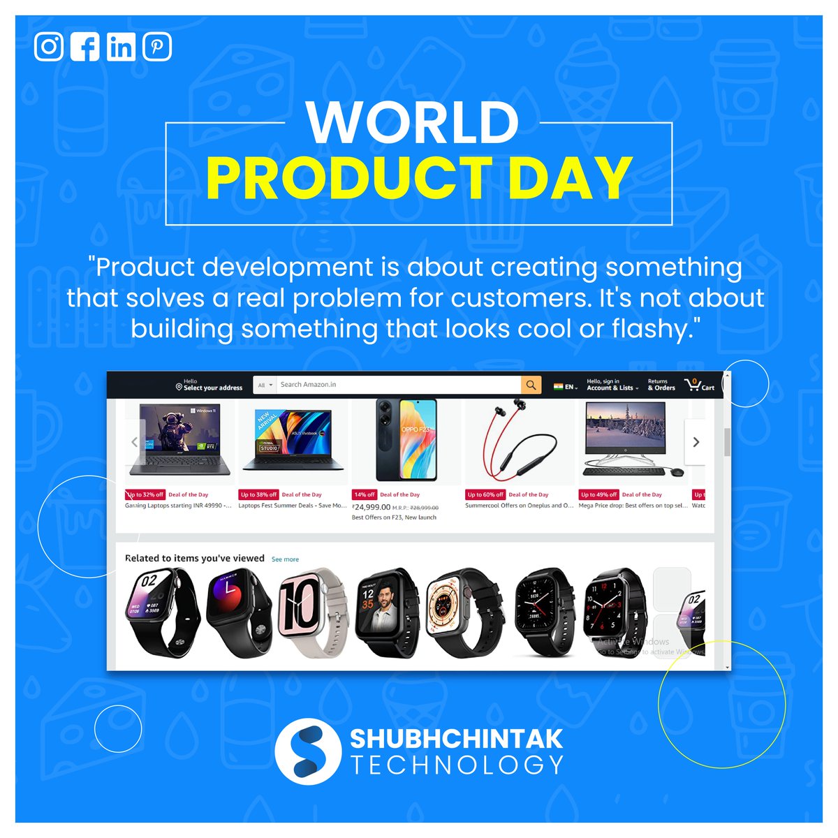 Happy World Product Day! ✨ #worldproductday #productday2023 #shubhchintak #mumbai #pune #startups #business #onlinebusiness #webservices #webagency