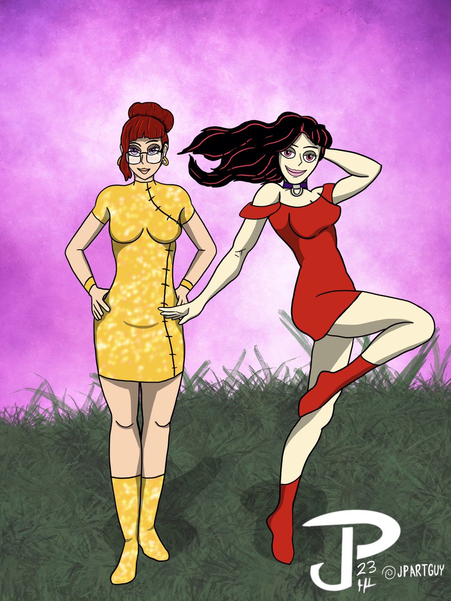 JpArtGuy's tweet photo. Here are these lovely ladies I did a redraw from @NerdyBoyWeebs it’s his OCs! I hope you like them! #jpart #art #redraw #redrawmyart #oc #ocart https://t.co/Tte4TuRipz