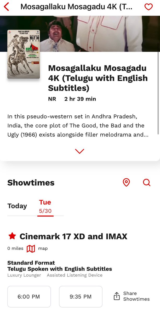 #MosagallakuMosagadu4K USA Bookings Opened in Dallas. 

Book your Tickets. AP/TG bookings will open Tomorrow 👍

#SSMB28 😎 #SSKLivesOn