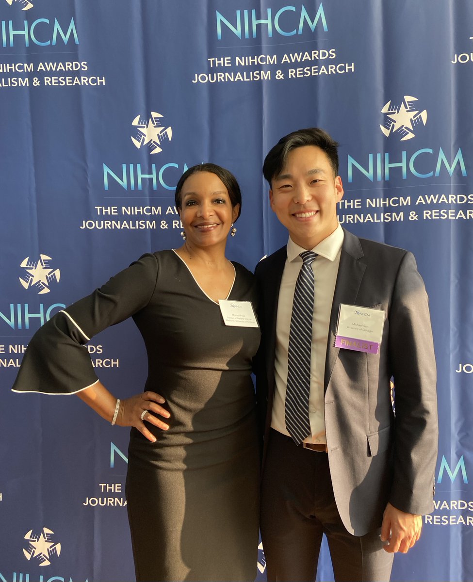 Dr. Sun's @Health_Affairs paper re: racial disparities in the negative patient descriptors was 1 of the top 5 2022 papers by the National Institute for Health Care Management. Beautiful reception at the Kennedy Center! And he will be a PGY-1 at UCM! @UChiPritzker @UChicagoMed