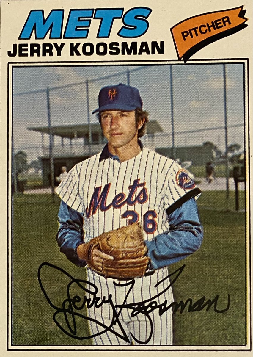 Southpaw__1975's tweet photo. JERRY KOOSMAN—1977 Topps 🧡💙 #JerryKoosman #Mets #LGM #Kooz https://t.co/osTvaagvif