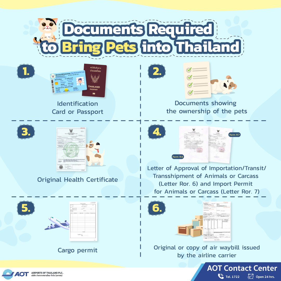 AOT Official on Twitter "I would like to import my pet to Thailand through Suvarnabhumi Airport