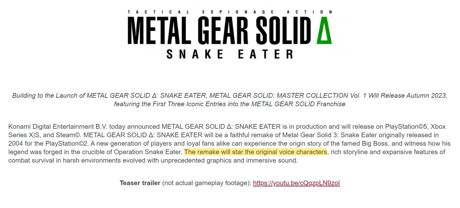 METAL GEAR SOLID DELTA Trailer (2023) MGS 3 Snake Eater Remake 