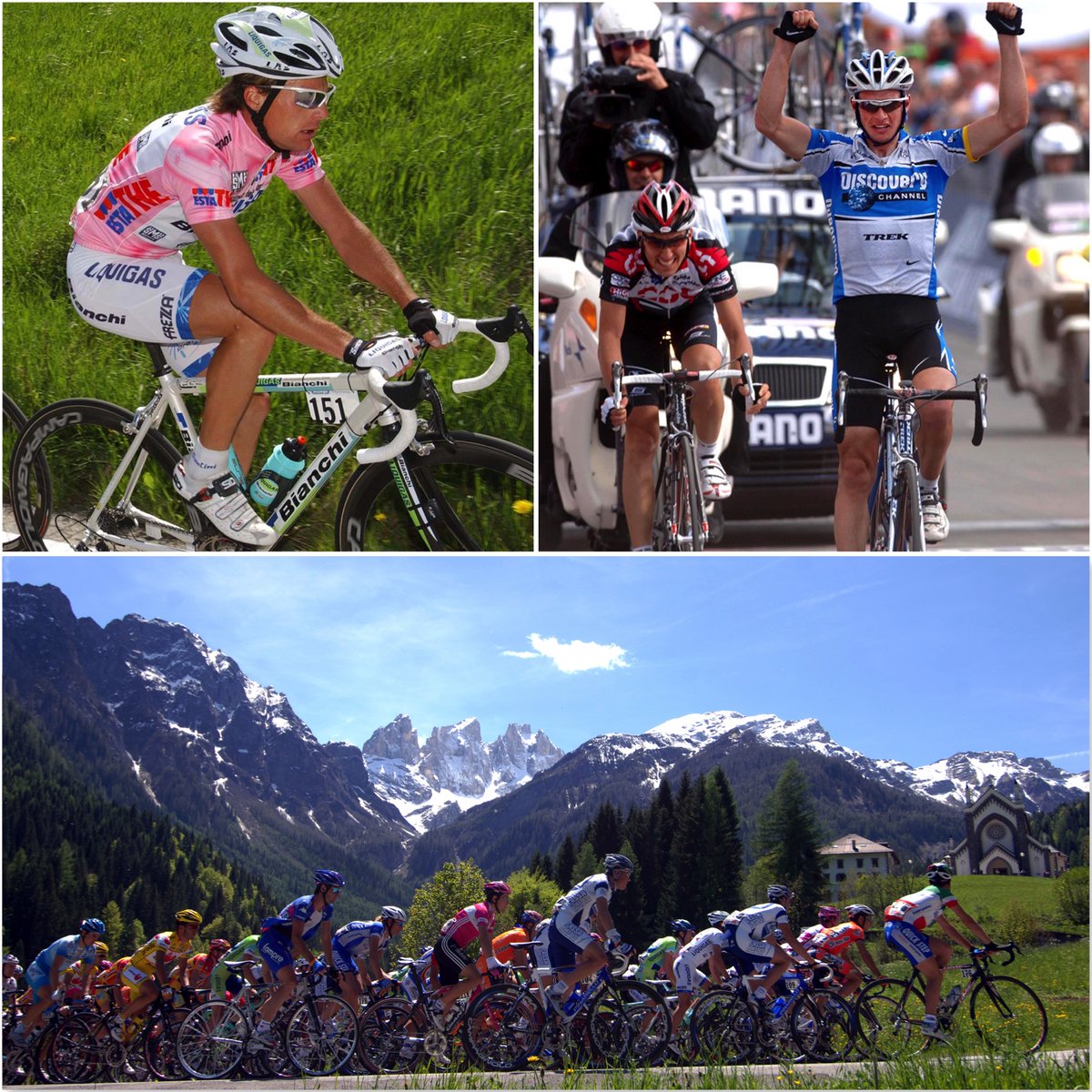 grahamwatson10's tweet image. The Dolomites await on stage 18 today; Paolo Savoldelli beat Ivan Basso at Val di Zoldo in 2005 - Danilo Di Luca lost his race-lead same day, along the way...