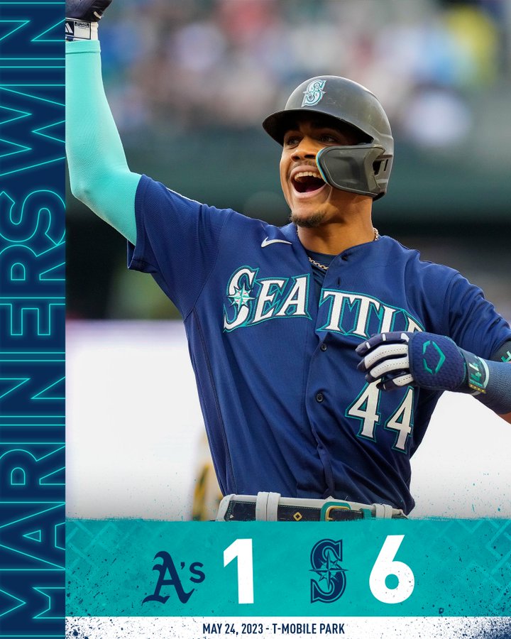 Mariners Win! Final: Mariners 6, A's 1 May 24, 2023 – T-Mobile Park
