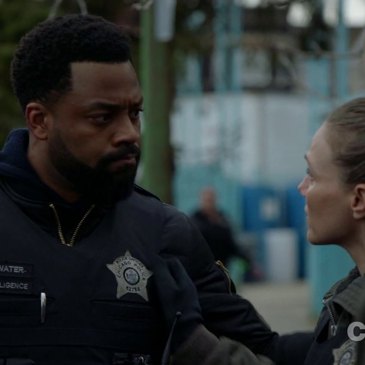 Uptoncansada's tweet photo. Hailey and Kevin supporting each other. Make them partners in season eleven, you cowards. 

#ChicagoPD #Upwater https://t.co/VhNVf5uQ7Y