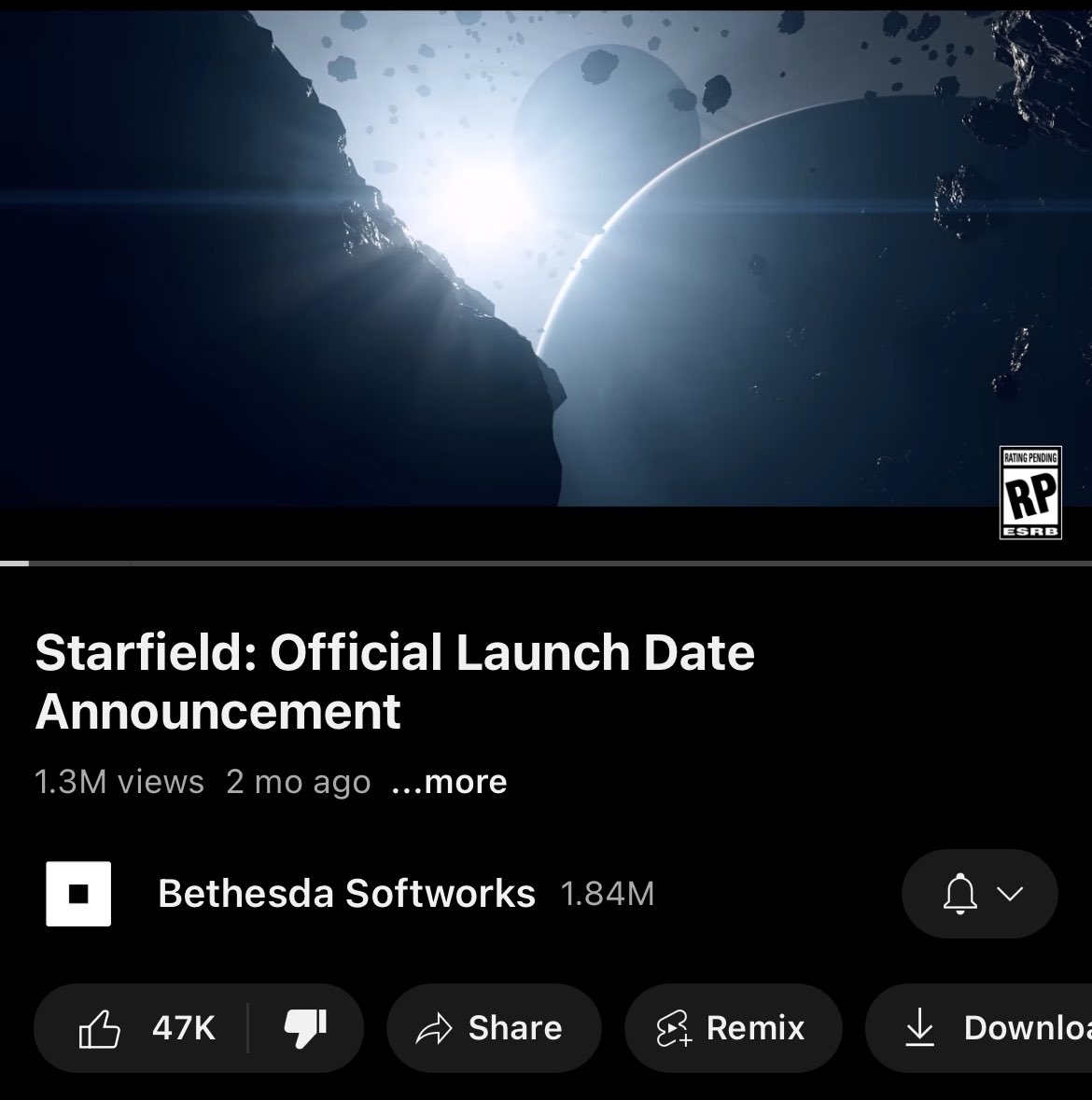 cronieees's tweet image. The new Spider-Man 2 trailer has beat Starfield trailer in views in under 10 hours. Never compare them again
