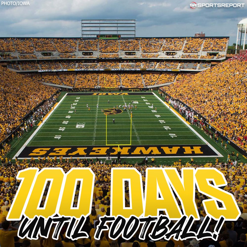 SRHawkeyes's tweet photo. Only 💯 Days until #Iowa Football!!! GO #HAWKEYES!! https://t.co/4w4iyDiY8U