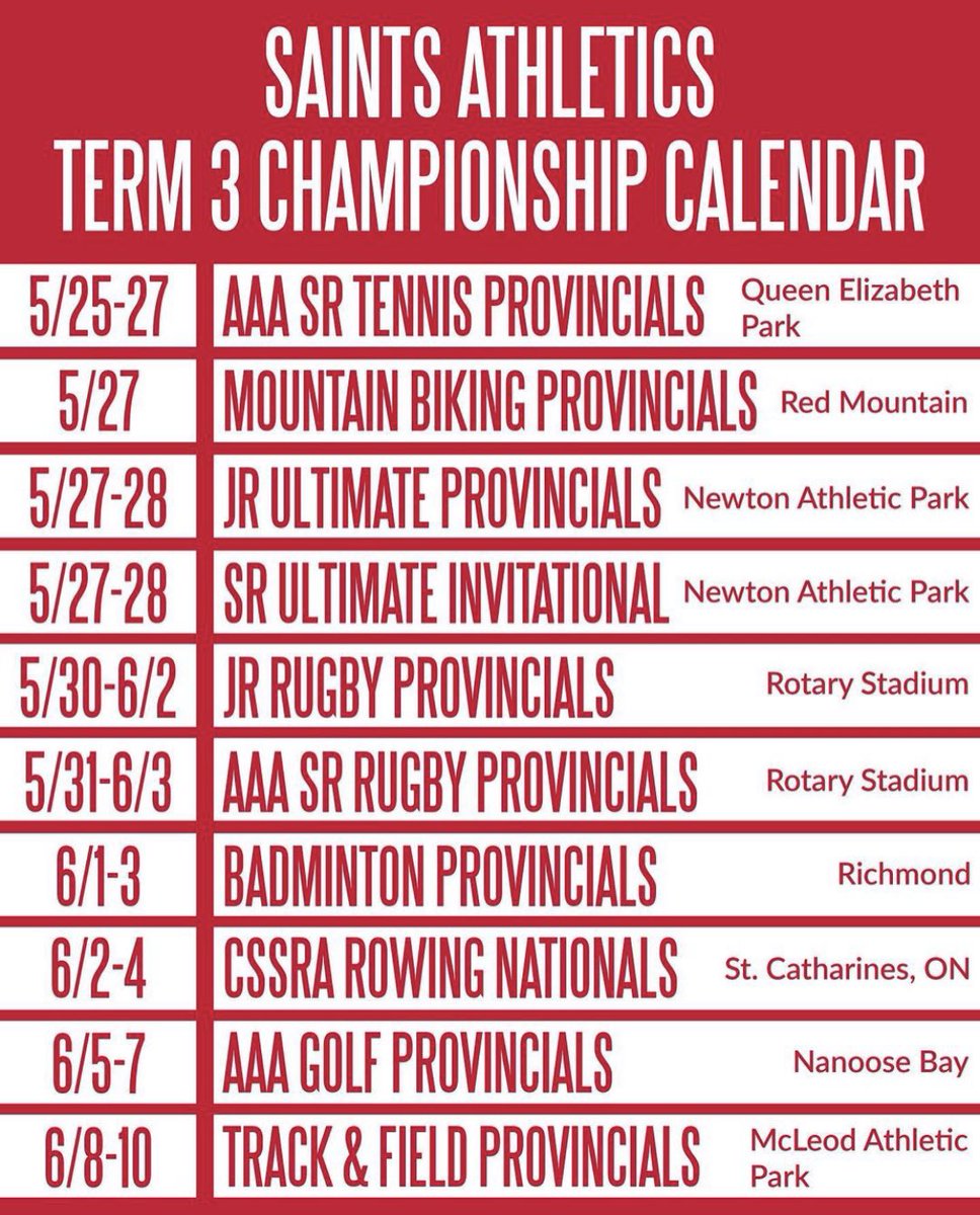 St. George's Athletics (@athleticsaints) on Twitter photo Quality work put in over the past 12 weeks and more by the coaches & student-athletes - LET’S GO! #StrongerTogether <a href="/SaintsBC/">St. George's School</a> <a href="/SaintsOldBoys/">OBA Alumni</a> <a href="/saintsbcrowing/">St. George's Rowing</a> <a href="/BCSchoolSports/">BC School Sports</a> <a href="/ISABC1/">Independent Schools Association of BC</a> <a href="/CAISboarding/">CAIS BoardingSchools</a> <a href="/CAIS_Schools/">CAIS</a> Quality work put in over the past 12 weeks and more by the coaches & student-athletes - LET’S GO! #StrongerTogether <a href="/SaintsBC/">St. George's School</a> <a href="/SaintsOldBoys/">OBA Alumni</a> <a href="/saintsbcrowing/">St. George's Rowing</a> <a href="/BCSchoolSports/">BC School Sports</a> <a href="/ISABC1/">Independent Schools Association of BC</a> <a href="/CAISboarding/">CAIS BoardingSchools</a> <a href="/CAIS_Schools/">CAIS</a>