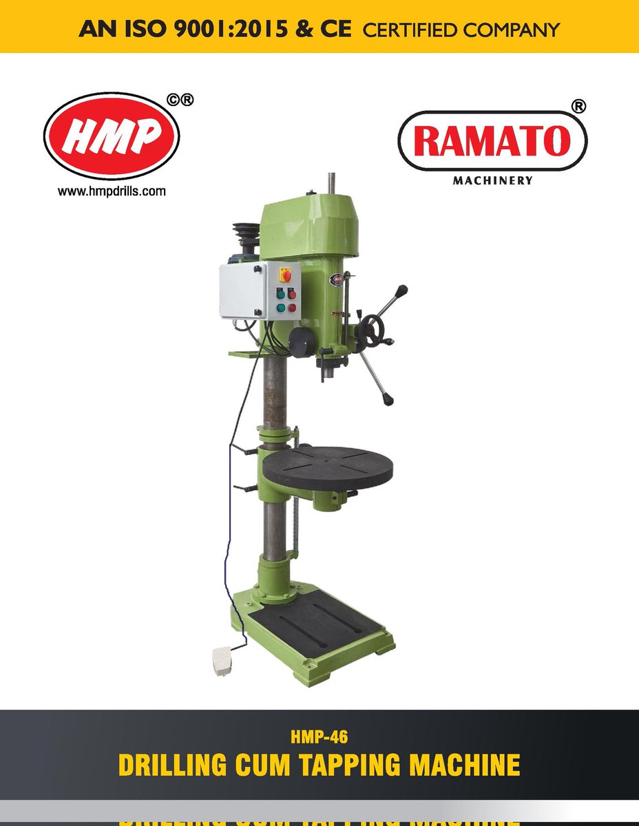 HMPMachines's tweet photo. HMP Make 25mm and 40mm Drilling Cum Tapping Machine Manufacturer From Rajkot Gujarat INDIA. https://t.co/8XpW7C3Ozu
