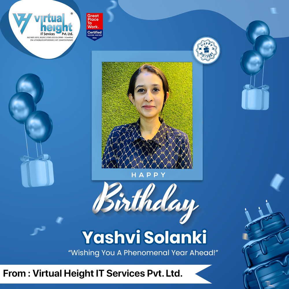 The warmest birthday wishes to a great member of our team - Yashvi. 🎂 May you be graced with good work and goals, always.

Keep your dazzling smile intact! 😊
.
.
.
#HappyBirthday #GPTW #EmployeeBirthday #Birthday #enjoyyourbirthday #GreatPlacetoWorkCertification #HBD #Happy