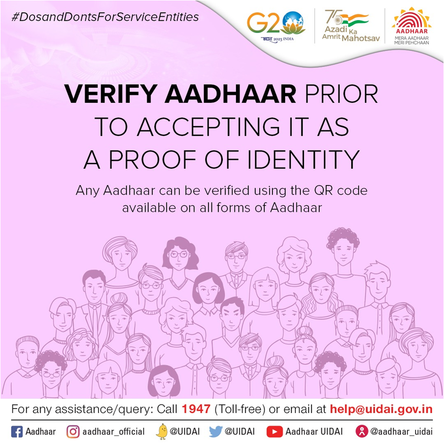 UIDAIDelhi's tweet image. #DosandDontsForREEntities are advised to ensure regular training of operators/staff carrying out #Aadhaarauthentication on the best practices and safeguards involved in doing so.