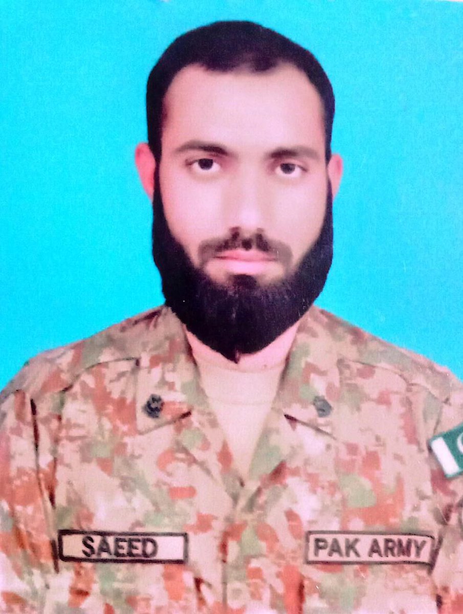 On 24 May 2023, a vehicle borne suicide bomber exploded himself in general area Datta Khel, North Waziristan District.
 Resultantly, Naik Said Ullah Shah  and Sepoy Jawad Khan of Pakistan Army

#ISPR 
#Youm_E_Takreem 
1/2