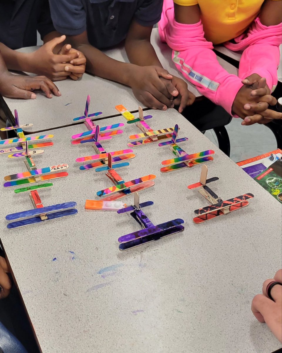 rolltidemama1's tweet photo. @HCPSElemScience @oakparklions
End of year design challenge: popsicle stick airplane craft decorated.
#dapark
#STEM
#3rdgrade
#mathandscience
#artsandcrafts https://t.co/hEDTjGPPhh
