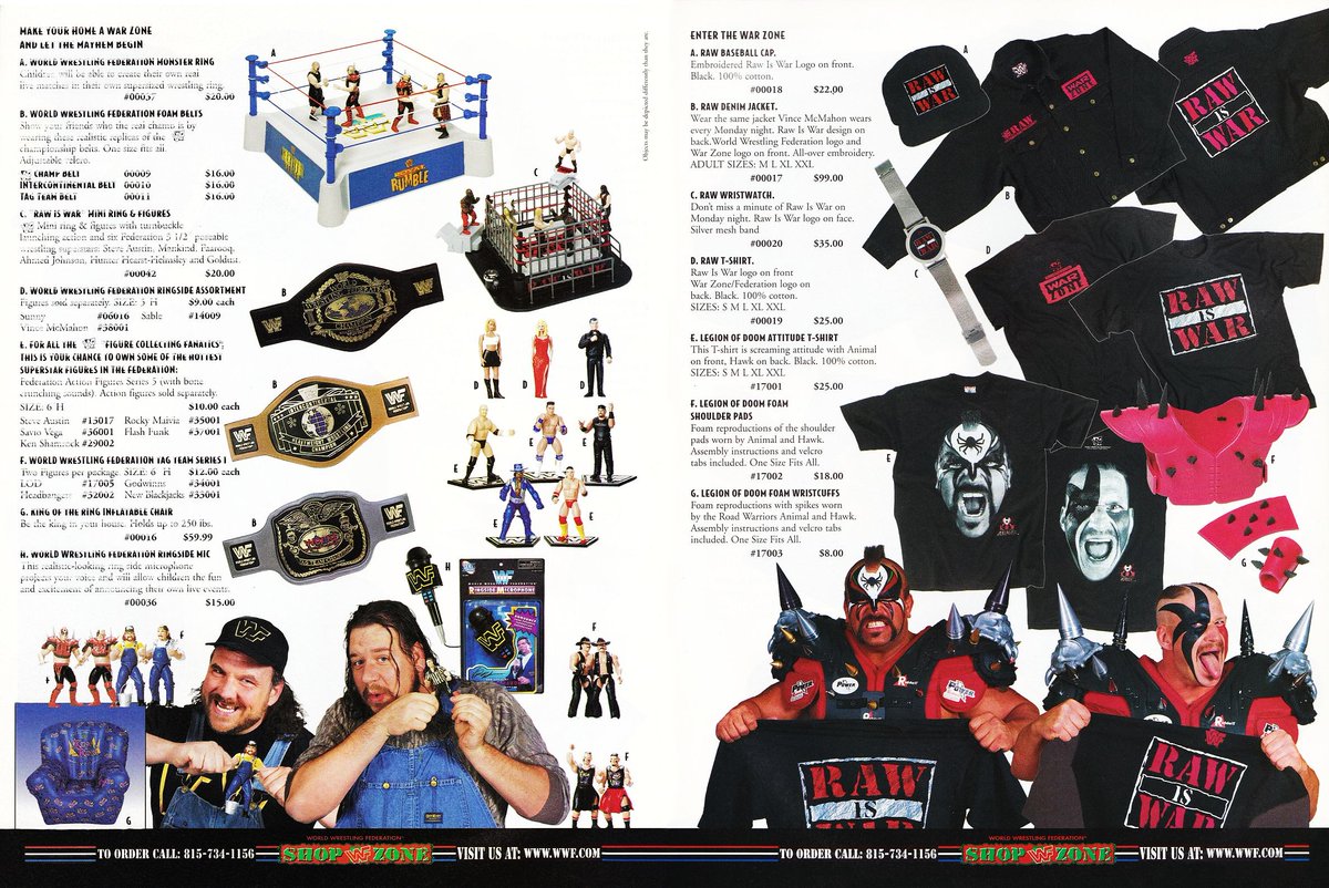 From the 1997 WWF Shop Zone catalog. Oooooh what a russshhh! #WWF #WWE #Wrestling #Godwinns #LegionofDoom
