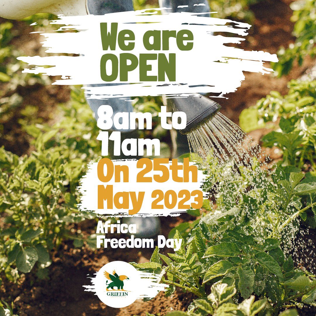 GriffinZambia's tweet image. Please kindly take note that our stores and depots will  be open during these hours today. 
#AfricaFreedomDay  #MoreChoice #BetterPrices