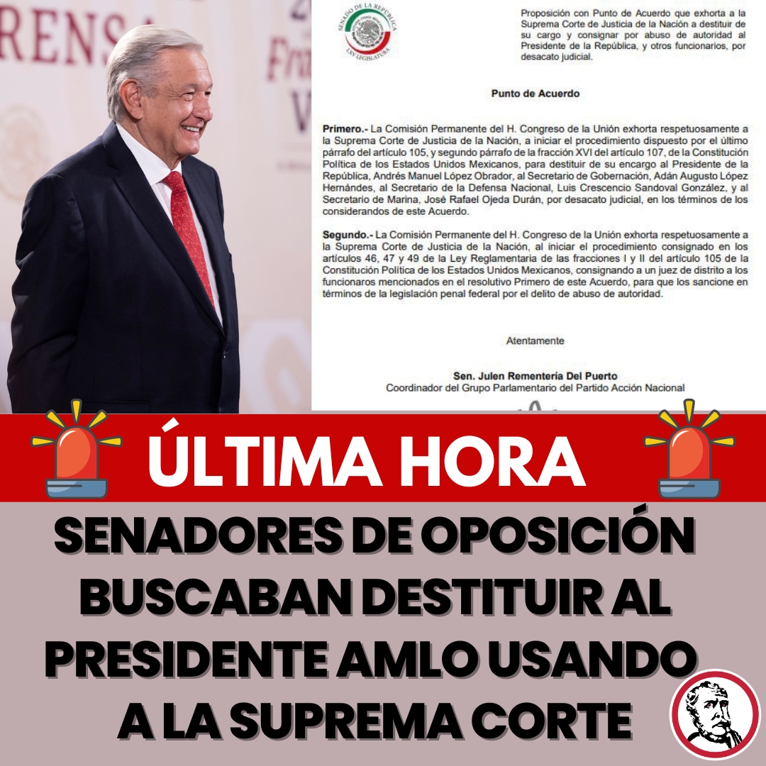 🚨#ULTIMAHORA: La Senadora de Morena, Citlalli Hernández (<a href="/CitlaHM/">Citlalli Hernández Mora</a>) exhibió al Senador del PAN Julen Rementeria (<a href="/julenrementeria/">Julen Rementeria</a>) por intentar que se aprobara un punto de acuerdo para exhortar a la Suprema Corte de Justicia de la Nación a destituir al Presidente AMLO "por