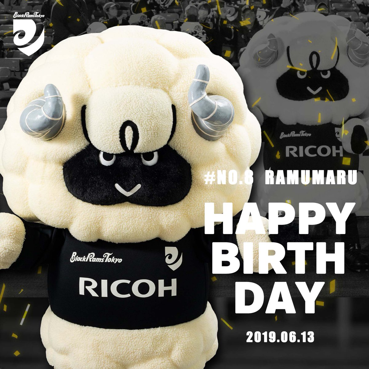 RICOH_BlackRams's tweet image. ／
HAPPY BIRTHDAY ラムまる🎂
＼

6月13日はマスコットキャラクター #ラムまる の誕生日です🎉
たくさんのお祝いメッセージお待ちしております🎶

⏬プロフィールはこちら🐏


#BlackRamsTokyo #ブラックラムズ東京
#LeagueOne #リーグワン #世田谷区